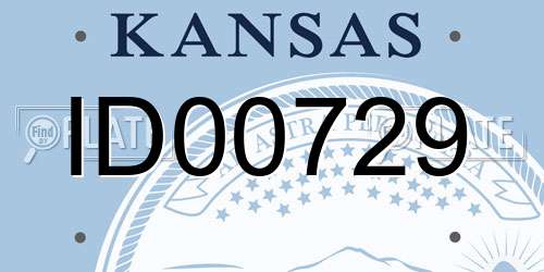 ID00729 Kansas License Plate