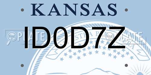 ID0D7Z Kansas License Plate