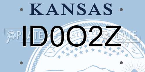 ID0O2Z Kansas License Plate