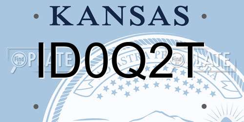 ID0Q2T Kansas License Plate