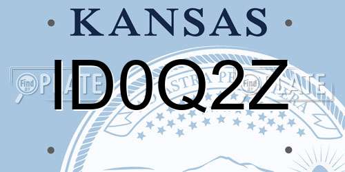 ID0Q2Z Kansas License Plate
