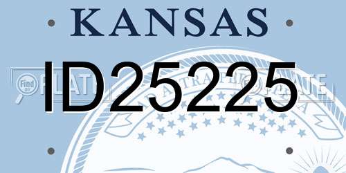 ID25225 Kansas License Plate