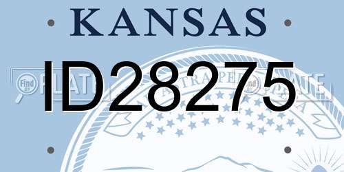 ID28275 Kansas License Plate