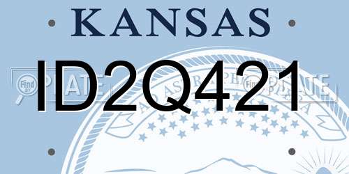 ID2Q421 Kansas License Plate