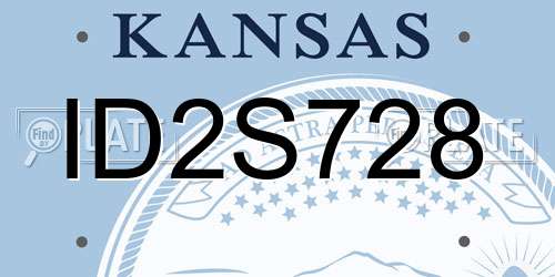 ID2S728 Kansas License Plate