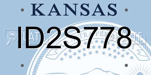 ID2S778 Kansas License Plate