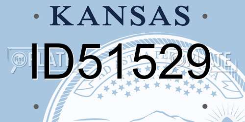 ID51529 Kansas License Plate