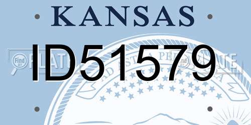 ID51579 Kansas License Plate