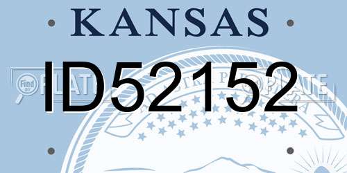 ID52152 Kansas License Plate