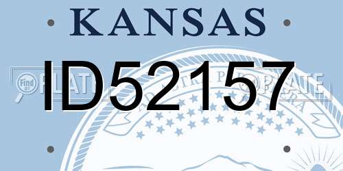 ID52157 Kansas License Plate