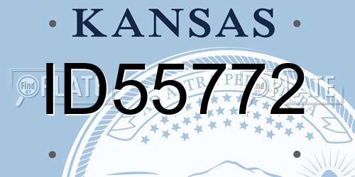 ID55772 Kansas License Plate