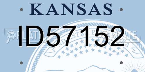 ID57152 Kansas License Plate