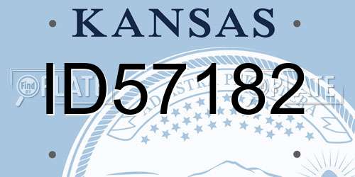 ID57182 Kansas License Plate