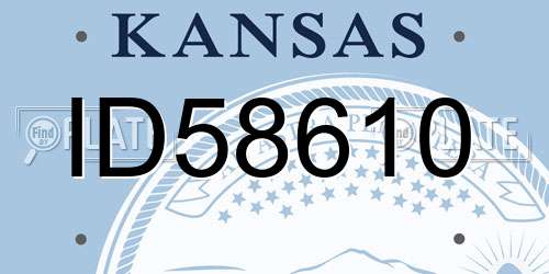 ID58610 Kansas License Plate