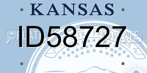 ID58727 Kansas License Plate