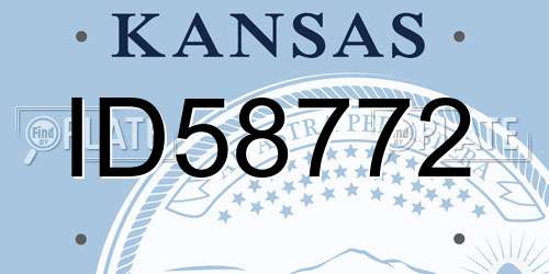 ID58772 Kansas License Plate