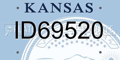 ID69520 Kansas License Plate