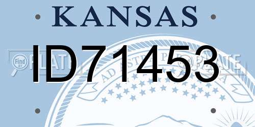 ID71453 Kansas License Plate