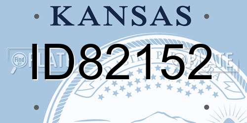 ID82152 Kansas License Plate