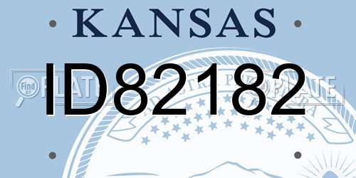 ID82182 Kansas License Plate