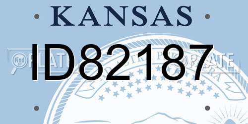 ID82187 Kansas License Plate