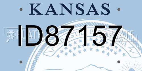 ID87157 Kansas License Plate