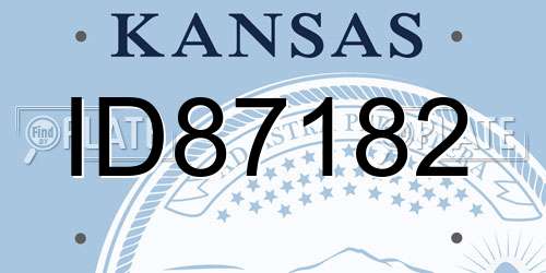 ID87182 Kansas License Plate