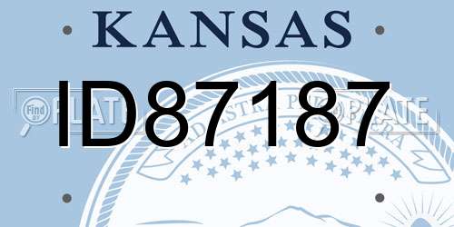 ID87187 Kansas License Plate