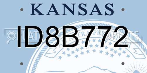 ID8B772 Kansas License Plate