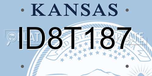 ID8T187 Kansas License Plate