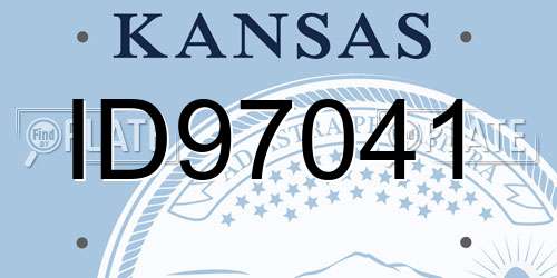 ID97041 Kansas License Plate