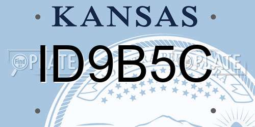 ID9B5C Kansas License Plate