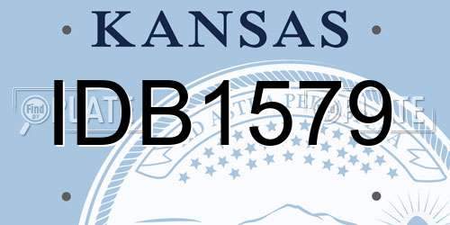 IDB1579 Kansas License Plate