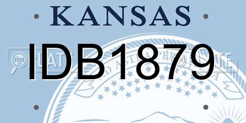 IDB1879 Kansas License Plate