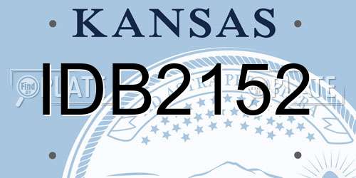 IDB2152 Kansas License Plate