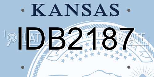 IDB2187 Kansas License Plate