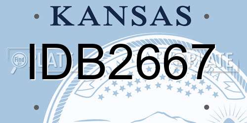 IDB2667 Kansas License Plate