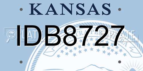 IDB8727 Kansas License Plate