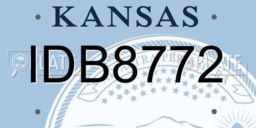 IDB8772 Kansas License Plate