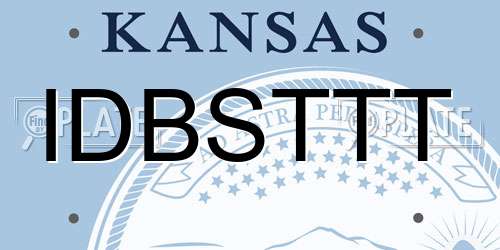 IDBSTTT Kansas License Plate
