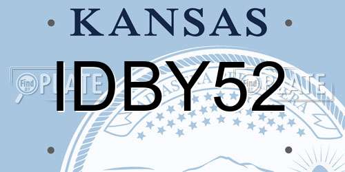 IDBY52 Kansas License Plate