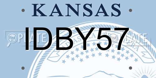 IDBY57 Kansas License Plate