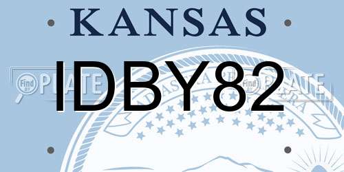 IDBY82 Kansas License Plate