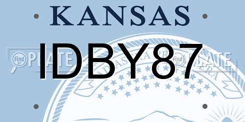 IDBY87 Kansas License Plate