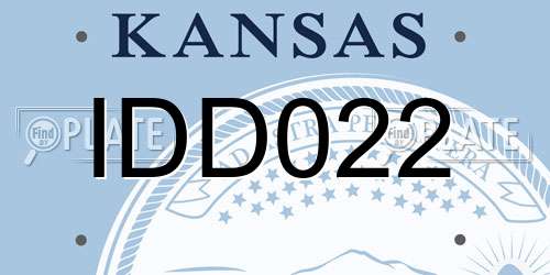 IDD022 Kansas License Plate