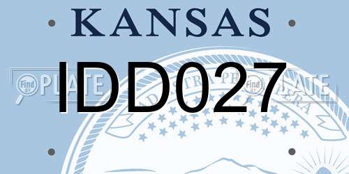 IDD027 Kansas License Plate