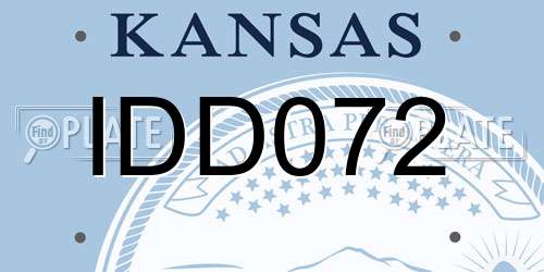 IDD072 Kansas License Plate
