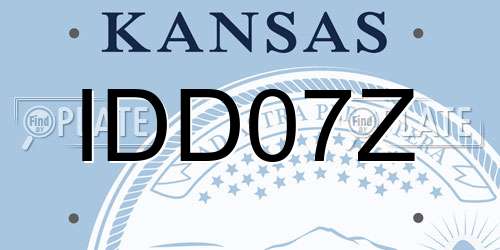 IDD07Z Kansas License Plate