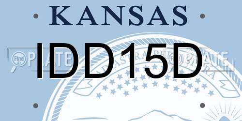 IDD15D Kansas License Plate