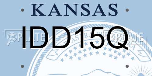 IDD15Q Kansas License Plate